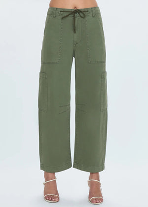Pistola Sabrina Curved Utility Pant in Meadow Green