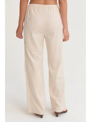 Willow Pull On Tencel Blend Pant in Bone