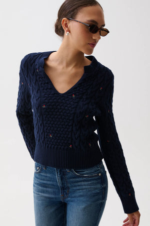 Pistola Shana Long Sleeve Cable Knit Sweater