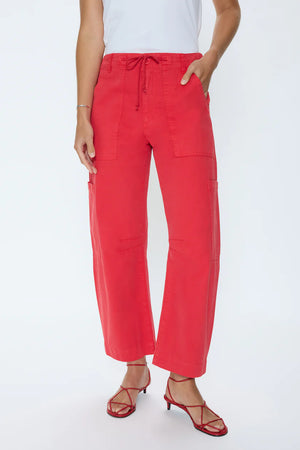 Pistola Sabrina Barrel Jeans in Maraschino Red