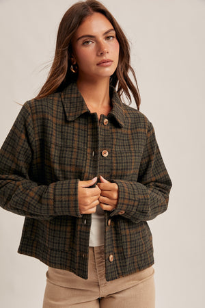 Juniper Plaid Crop Jacket