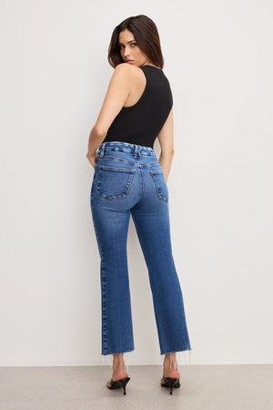 Good American Good Legs Cropped Mini Boot Jeans