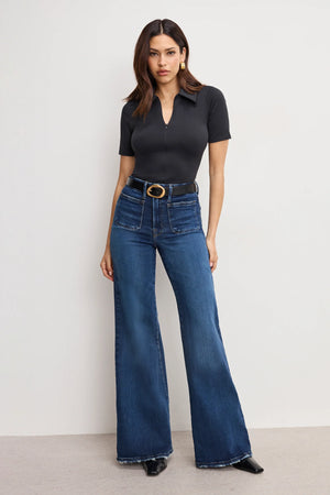 Good American Good Waist Palazzo Jeans