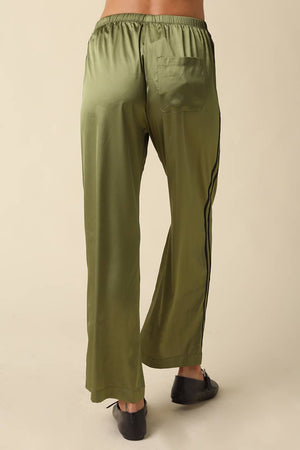Maggie Side Stripe Pants in Olive