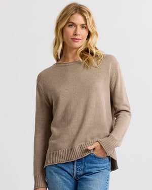 Everyday Cotton Crew in Taupe