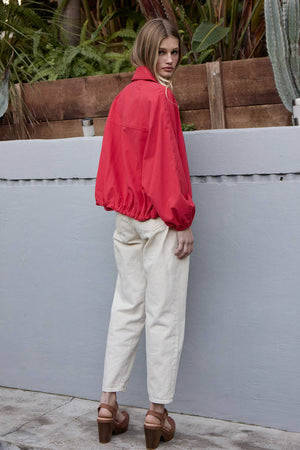 Poppy High Neck Button-Up Jacket