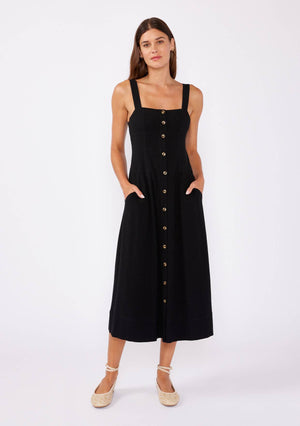 Cassie Square Neck Corset Midi Dress