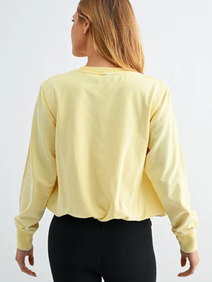 Mineral Cloud Bubble Hem Long Sleeve Shirt