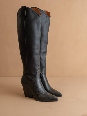 The Barcelona Western Boot in Black