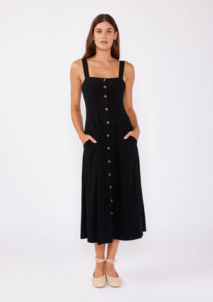 Cassie Square Neck Corset Midi Dress