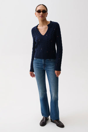 Pistola Shana Long Sleeve Cable Knit Sweater
