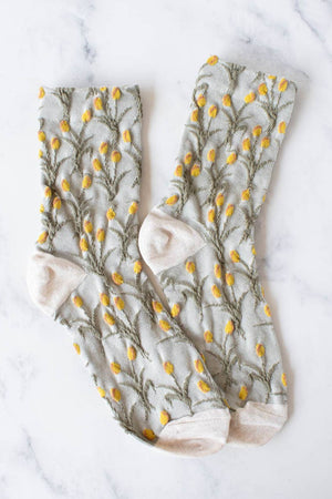 Vintage Tulip Casual Socks