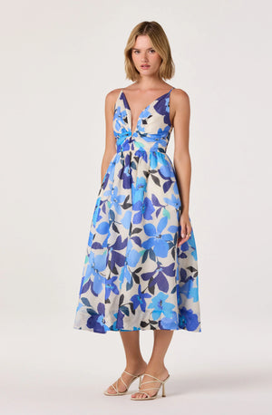 ASTR The Label Janna Blue Dress