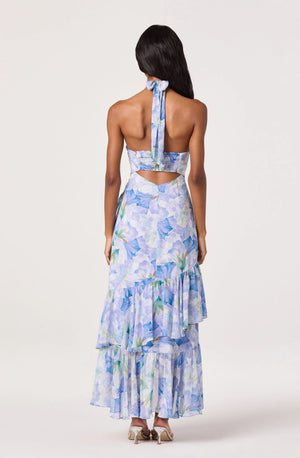 ASTR The Label Bethina Blue Floral Dress
