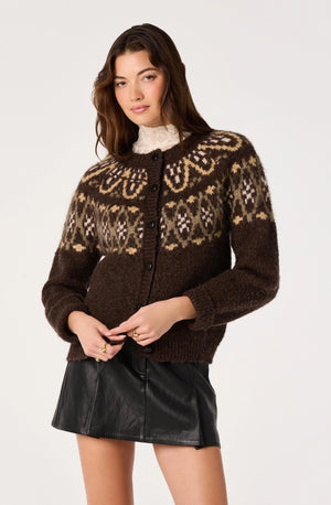 ASTR Irene Cardigan in Brown