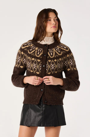 ASTR Irene Cardigan in Brown