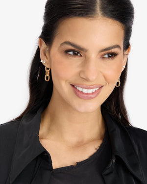 Melinda Maria Ashley Chain Convertible Earrings in Gold
