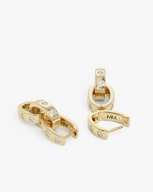 Melinda Maria Ashley Chain Convertible Earrings in Gold