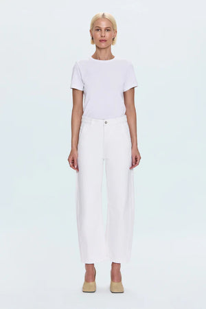 Pistola Beau Seamed Crescent Leg in Paper White