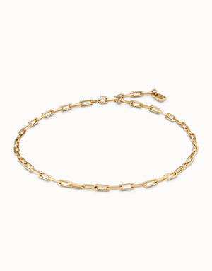 UNODE50 Short Link Gold Chain Necklace