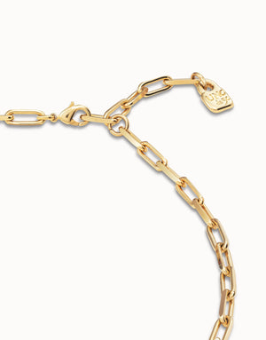 UNODE50 Short Link Gold Chain Necklace