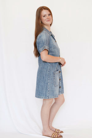 Parker Denim Dress in Unfailing
