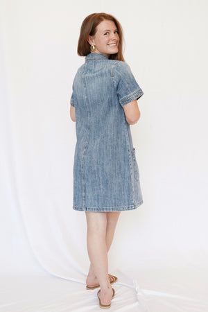 Parker Denim Dress in Unfailing