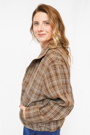 Cooper Jacket in Brown Plaid
