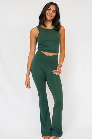 Greta Active Flare Pant in Sycamore
