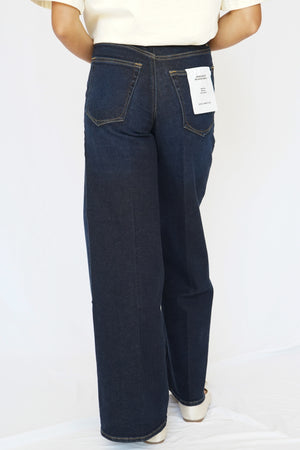 Good American Good Waist Palazzo Ankle Jeans
