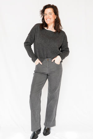 Nora Sweater in Dark Charcoal