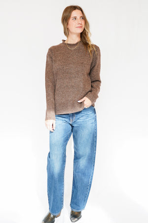 Alex Classic Wool Blend Sweater in Brown