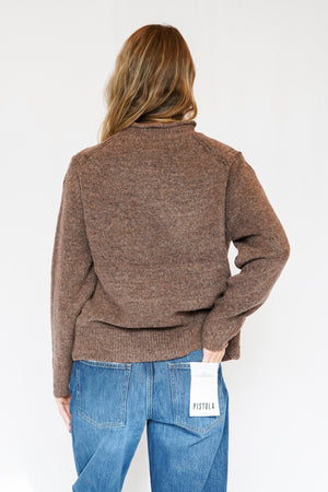 Alex Classic Wool Blend Sweater in Brown