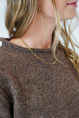 Alex Classic Wool Blend Sweater in Brown