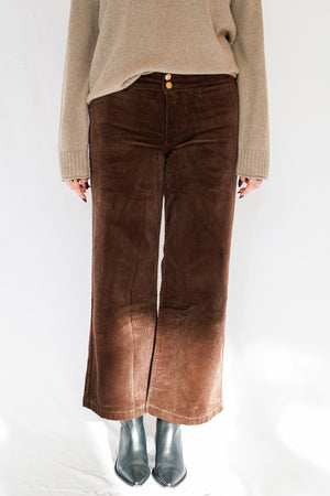 KUT Meg Wide Leg Pan with Welt Pocket Pants in Fudge