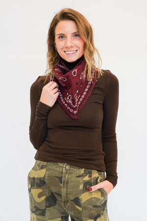 Mini Bandana in Bordeaux