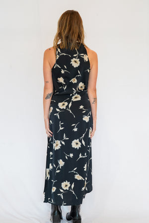 Lewinae Floral Top in Black