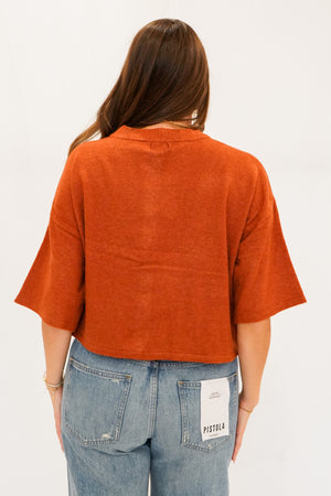 Evane Sweater Top in Bronze