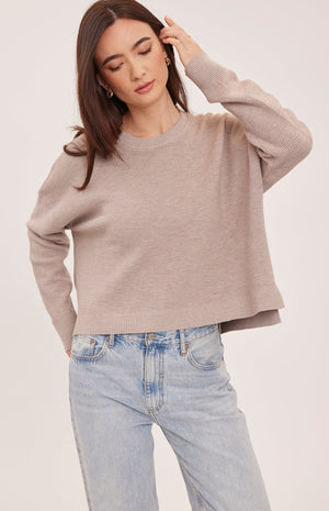 Axel Sweater in Heather Latte