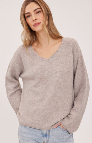 Annalise Sweater in Heather Latte