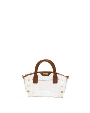 Hammitt Paula Clear Bag in Mahogany Pebble/Brushed Gold
