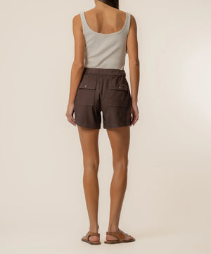 Katana High Rise Shorts with Drawstring