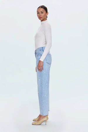 Pistola Lexi Barrel Star Denim Jeans in Stellar Vintage