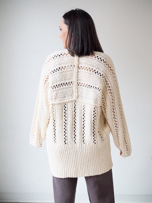 Free People CABLE CARDI in IVORY
