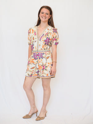 Dany Romper in Stitched Flower