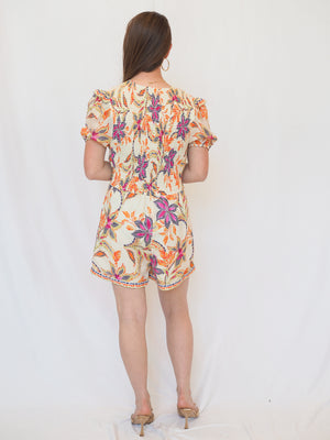 Dany Romper in Stitched Flower