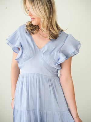Ocean Blue Midi Dress
