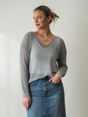 Clare Crochet Knit Sweater