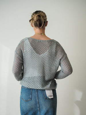 Clare Crochet Knit Sweater