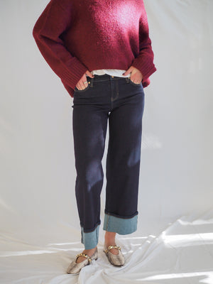 Liverpool Morgan Cuffed Wide Leg 30' Inseam